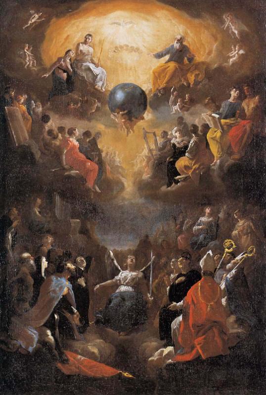 Johann Heinrich Schonfeldt Adoration of the Holy Trinity Norge oil painting art